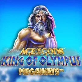 Age Of The Gods: King of Olympus Megaways online game logo by Origins on astromania.dk